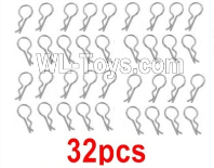 Wltoys 104020 Parts R-Clips for the Body shell Cover. It Includes 32pcs-K939-49.
